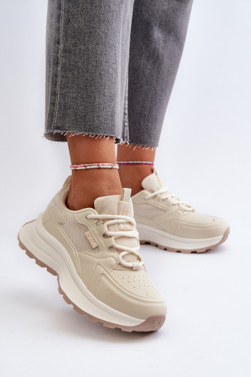 Sneakers modeļa apavi Sieviešu HI-POLY SYSTEM Big Star NN274A105 smilšu krāsas