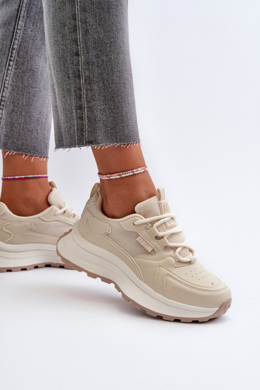 Sneaker stila apavi sievietēm HI-POLY SYSTEM Big Star NN274A105 smilšu krāsā