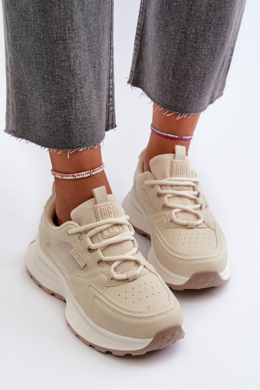 Sneaker stila apavi sievietēm HI-POLY SYSTEM Big Star NN274A105 smilšu krāsā