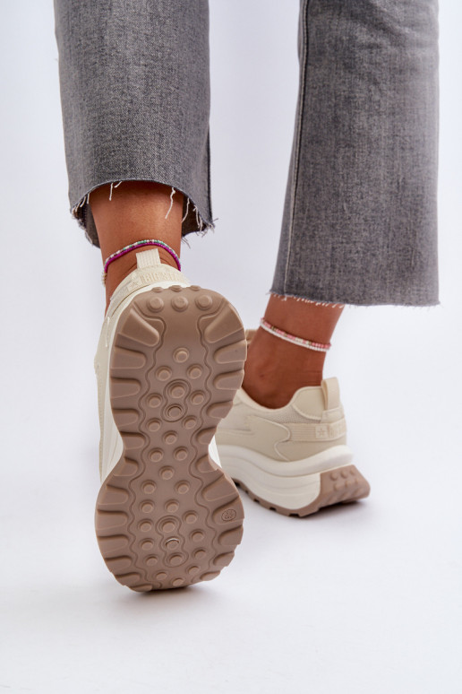 Sneakers modeļa apavi Sieviešu HI-POLY SYSTEM Big Star NN274A105 smilšu krāsas Sneakers modeļa apavi Sieviešu HI-POLY SYSTEM Big Star NN274A105 smilšu krāsas