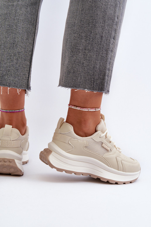 Sneakers modeļa apavi Sieviešu HI-POLY SYSTEM Big Star NN274A105 smilšu krāsas Sneakers modeļa apavi Sieviešu HI-POLY SYSTEM Big Star NN274A105 smilšu krāsas