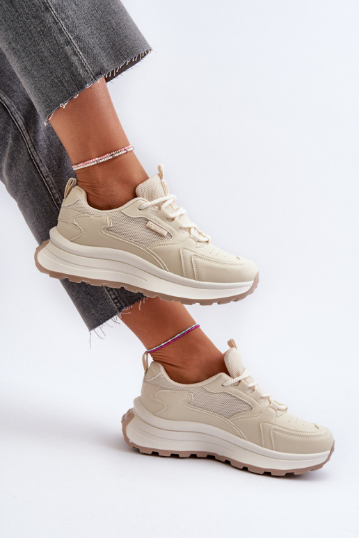 Sneaker stila apavi sievietēm HI-POLY SYSTEM Big Star NN274A105 smilšu krāsā