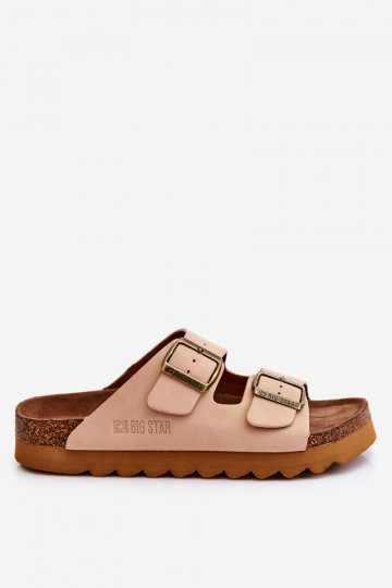 Klasiska modeļa Sieviešu Čības Big Star LL274478 smilšu krāsas