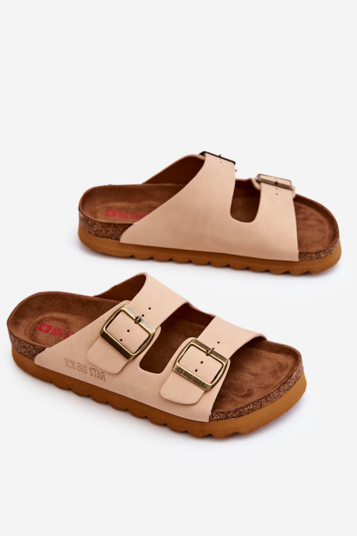 Klasiska modeļa Sieviešu Čības Big Star LL274478 smilšu krāsas Klasiska modeļa Sieviešu Čības Big Star LL274478 smilšu krāsas