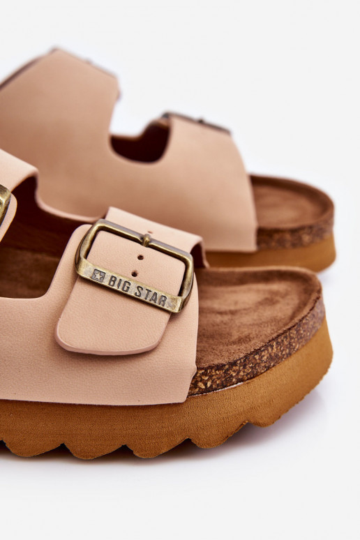 Klasiska modeļa Sieviešu Čības Big Star LL274478 smilšu krāsas Klasiska modeļa Sieviešu Čības Big Star LL274478 smilšu krāsas