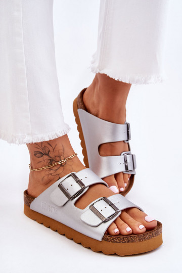 Klasiska modeļa Sieviešu Čības Big Star LL274476 Sudraba krāsas 2