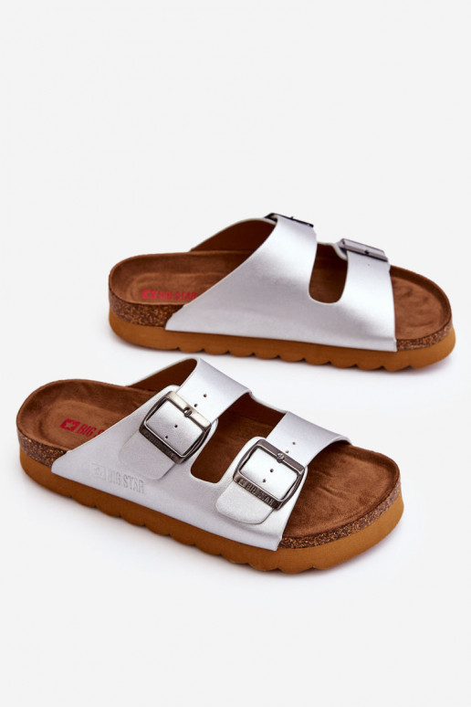 Klasiska modeļa Sieviešu Čības Big Star LL274476 Sudraba krāsas Klasiska modeļa Sieviešu Čības Big Star LL274476 Sudraba krāsas