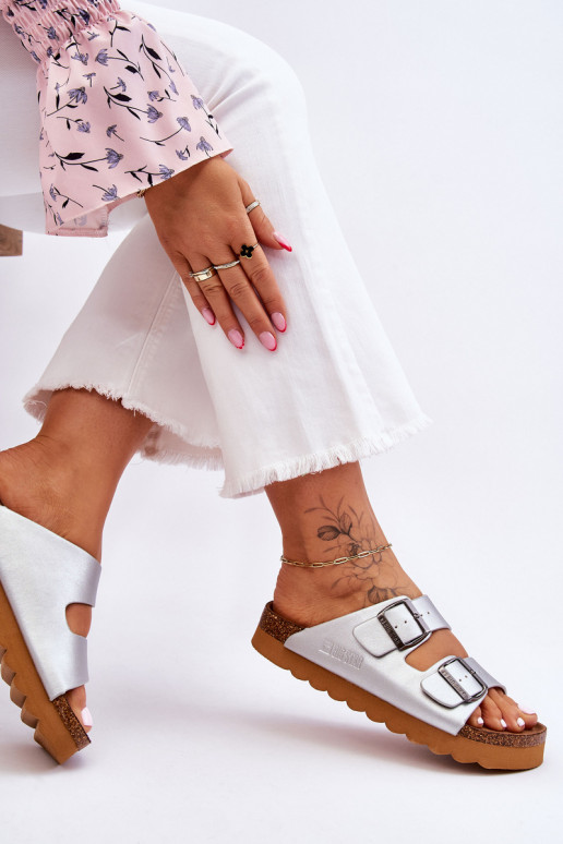 Klasiska modeļa Sieviešu Čības Big Star LL274476 Sudraba krāsas Klasiska modeļa Sieviešu Čības Big Star LL274476 Sudraba krāsas