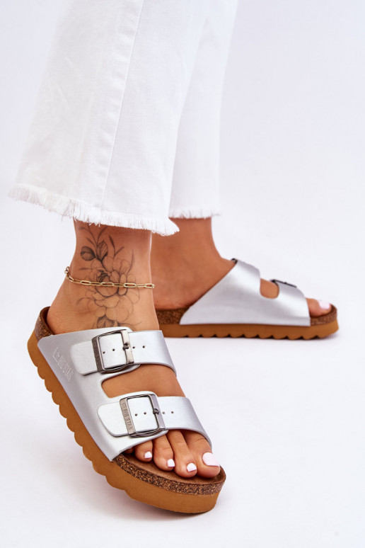 Klasiska modeļa Sieviešu Čības Big Star LL274476 Sudraba krāsas Klasiska modeļa Sieviešu Čības Big Star LL274476 Sudraba krāsas