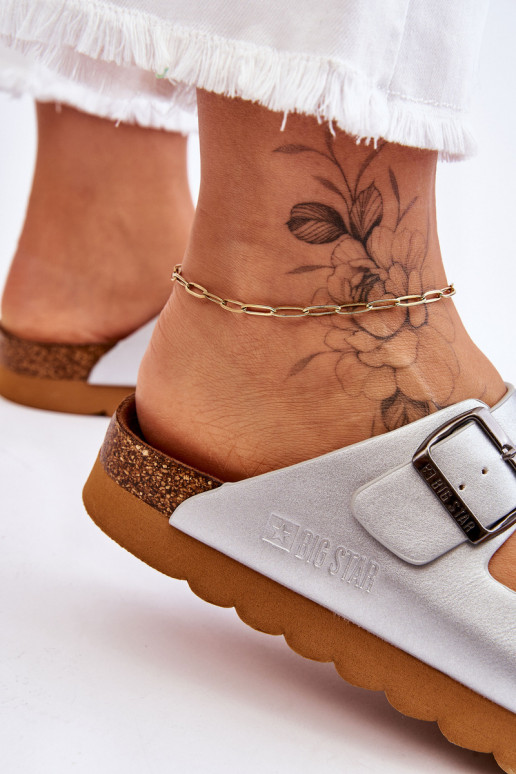 Klasiska modeļa Sieviešu Čības Big Star LL274476 Sudraba krāsas Klasiska modeļa Sieviešu Čības Big Star LL274476 Sudraba krāsas