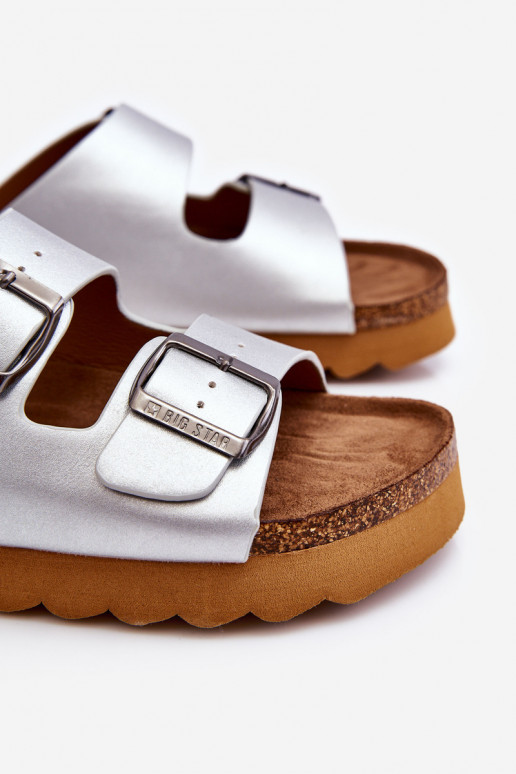 Klasiska modeļa Sieviešu Čības Big Star LL274476 Sudraba krāsas Klasiska modeļa Sieviešu Čības Big Star LL274476 Sudraba krāsas