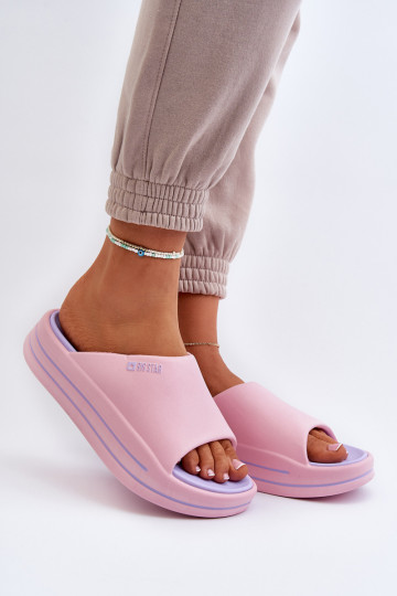 sieviešu čības ar platformu Big Star NN274A035 Rozā krāsas 2