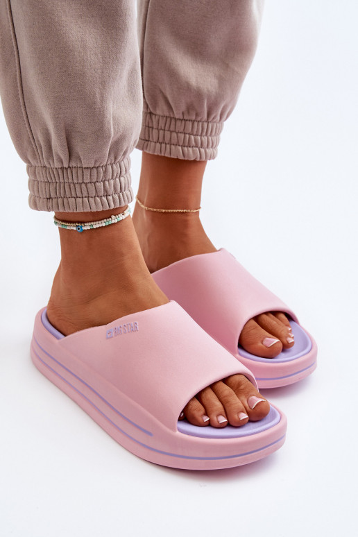 sieviešu čības ar platformu Big Star NN274A035 Rozā krāsas