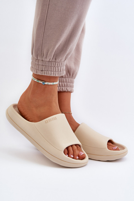 Gaisma sieviešu čības Big Star NN274A040 smilšu krāsas