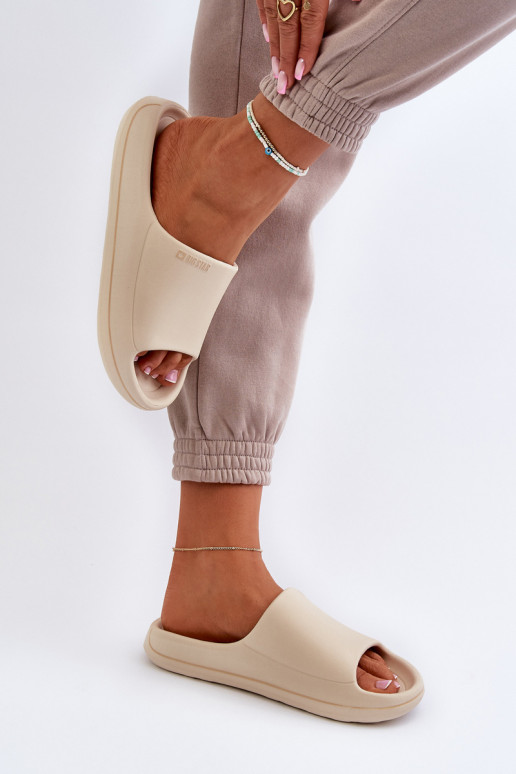 Gaisma sieviešu čības Big Star NN274A040 smilšu krāsas