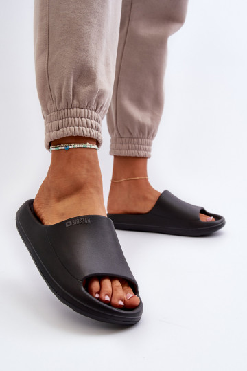 Gaisma sieviešu čības Big Star NN274A042 melnas krāsas