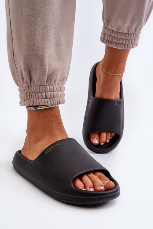 Gaisma sieviešu čības Big Star NN274A042 melnas krāsas