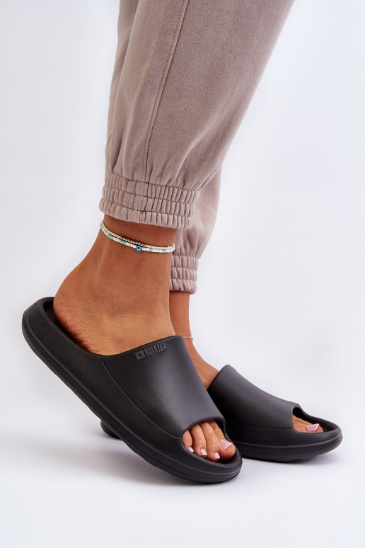 Gaisma sieviešu čības Big Star NN274A042 melnas krāsas