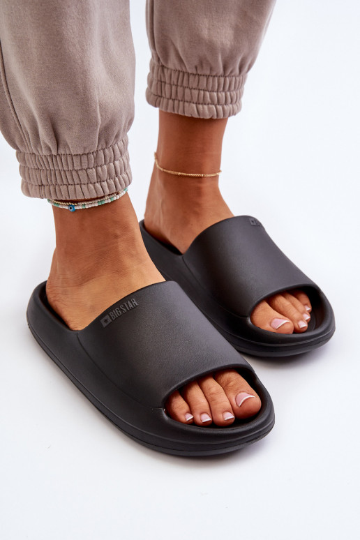 Gaisma sieviešu čības Big Star NN274A042 melnas krāsas