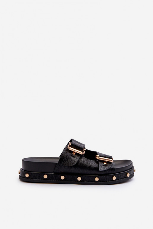 sieviešu čības ar platformu Big Star NN27402 melnas krāsas