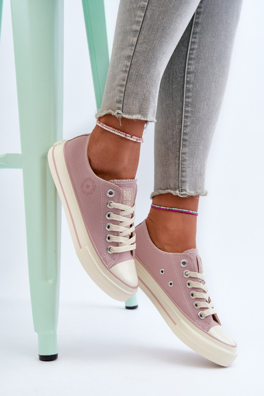 Zems sieviešu puszābaki Big Star NN274270 Rozā krāsas