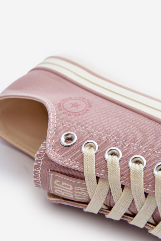 Zems sieviešu puszābaki Big Star NN274270 Rozā krāsas