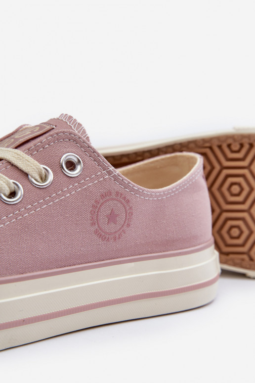 Zems sieviešu puszābaki Big Star NN274270 Rozā krāsas