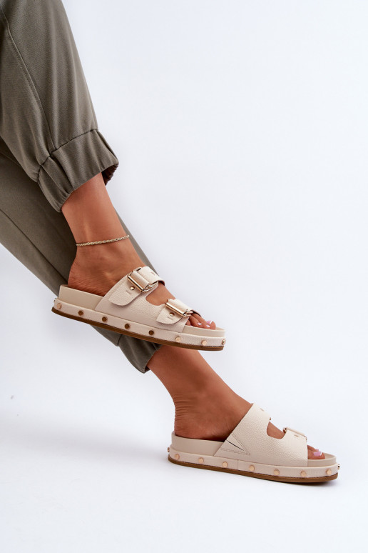 sieviešu čības ar platformu Big Star NN274083 smilšu krāsas