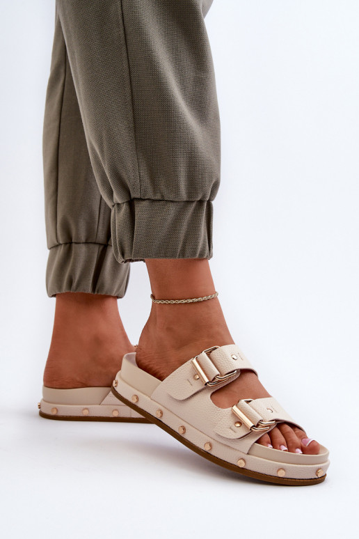 sieviešu čības ar platformu Big Star NN274083 smilšu krāsas