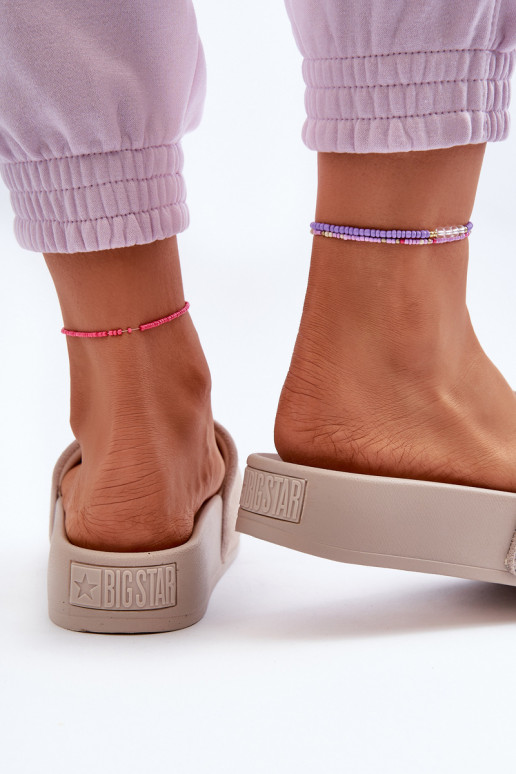 Sieviešu Čības ar platformu zamšādas Big Star NN274A671 smilšu krāsas Sieviešu Čības ar platformu zamšādas Big Star NN274A671 smilšu krāsas