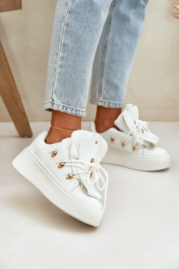 Sneakers modeļa apavi Sieviešu ar platformu baltas krāsas Dolistana 2