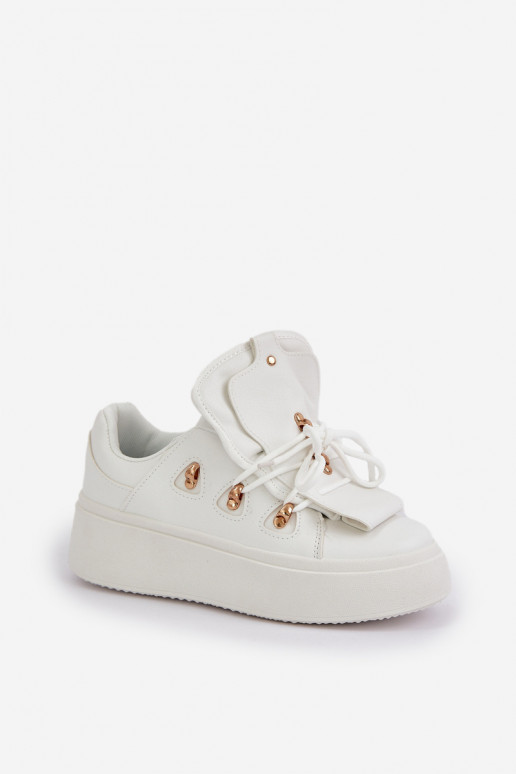 Sneakers modeļa apavi Sieviešu ar platformu baltas krāsas Dolistana Sneakers modeļa apavi Sieviešu ar platformu baltas krāsas Dolistana