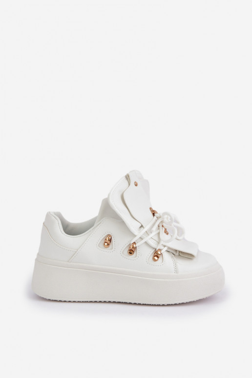 Sneakers modeļa apavi Sieviešu ar platformu baltas krāsas Dolistana Sneakers modeļa apavi Sieviešu ar platformu baltas krāsas Dolistana