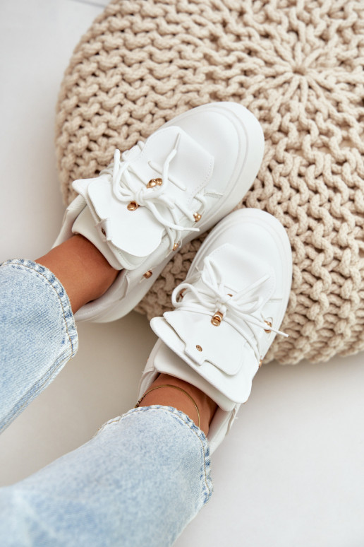 Sneakers modeļa apavi Sieviešu ar platformu baltas krāsas Dolistana Sneakers modeļa apavi Sieviešu ar platformu baltas krāsas Dolistana