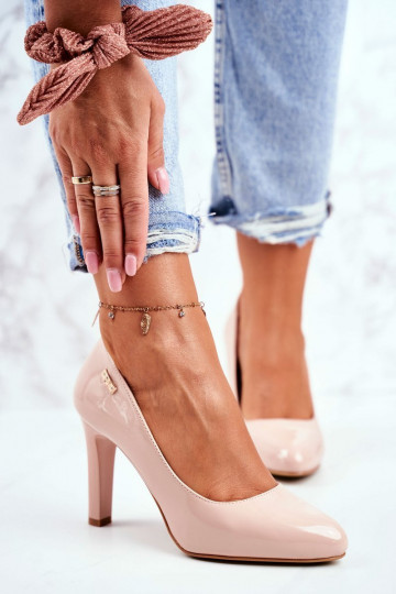 Kurpes Sieviešu Sergio Leone Laque ar papēdi smilšu krāsas Campbell 2