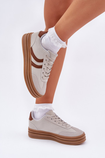 Stilīgs Sneakers modeļa apavi ar platformu Pelēkas krāsas DoriIna 2