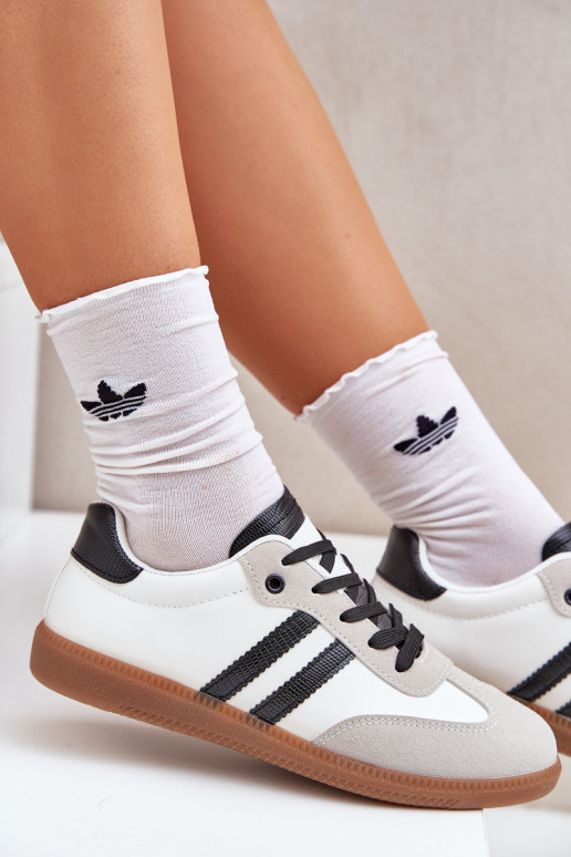 sporta apavi ar līdzenu zoli Sporta apavi Sieviešu Baltas-melnas krāsas Loredis