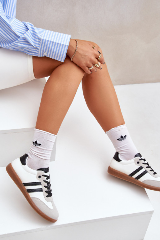 sporta apavi ar līdzenu zoli Sporta apavi Sieviešu Baltas-melnas krāsas Loredis