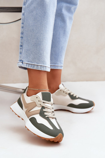 sporta apavi Sneakers modeļa apavi Sieviešu smilšu krāsas-Zaļas krāsas Britma