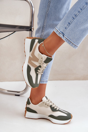 sporta apavi Sneakers modeļa apavi Sieviešu smilšu krāsas-Zaļas krāsas Britma 2