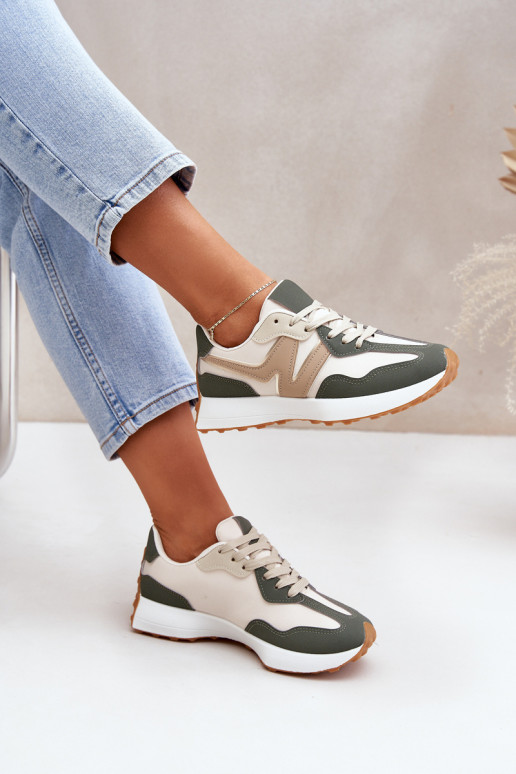 sporta apavi Sneakers modeļa apavi Sieviešu smilšu krāsas-Zaļas krāsas Britma