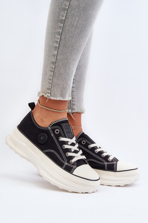 Sieviešu apavi Uz masīvas zoles Big Star NN274125 melnas krāsas Sieviešu apavi Uz masīvas zoles Big Star NN274125 melnas krāsas