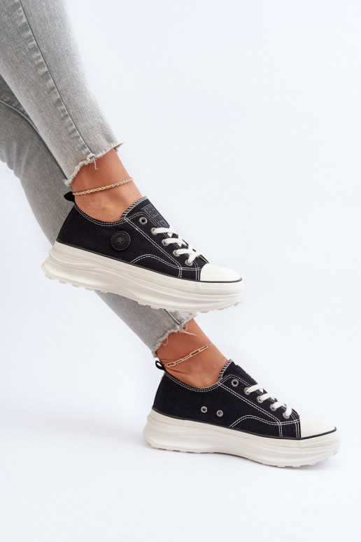 Sieviešu apavi Uz masīvas zoles Big Star NN274125 melnas krāsas Sieviešu apavi Uz masīvas zoles Big Star NN274125 melnas krāsas