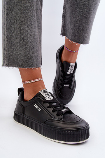 Sneakers modeļa apavi Sieviešu ar platformu Big Star NN274255 melnas krāsas