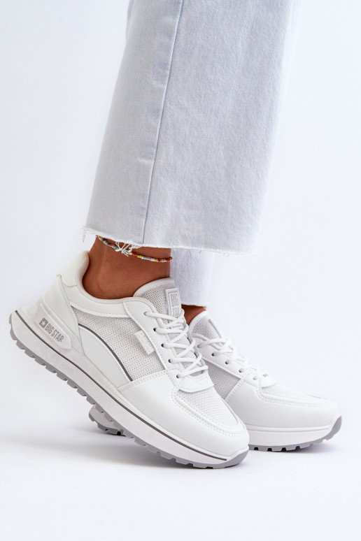 Sneakers modeļa apavi Sieviešu Big Star NN274A089 baltas krāsas Sneakers modeļa apavi Sieviešu Big Star NN274A089 baltas krāsas