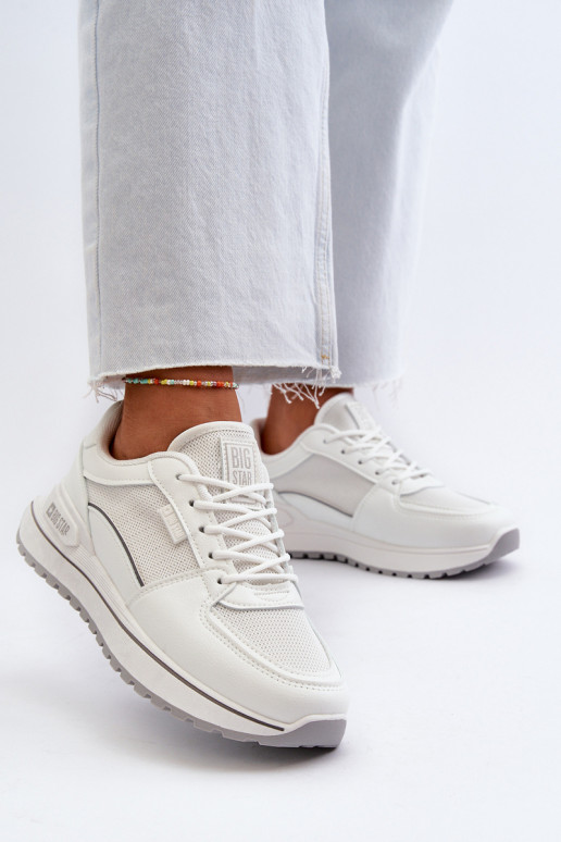 Sneakers modeļa apavi Sieviešu Big Star NN274A089 baltas krāsas Sneakers modeļa apavi Sieviešu Big Star NN274A089 baltas krāsas