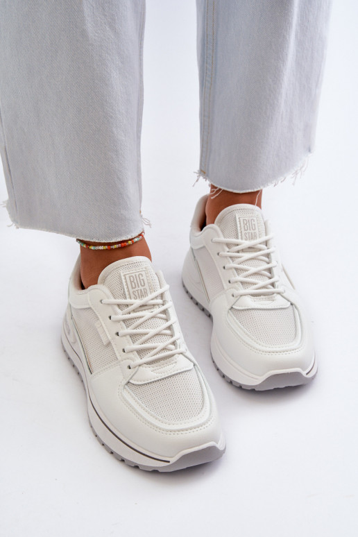 Sneakers modeļa apavi Sieviešu Big Star NN274A089 baltas krāsas Sneakers modeļa apavi Sieviešu Big Star NN274A089 baltas krāsas