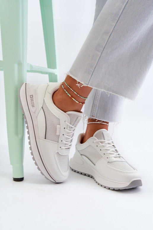 Sneakers modeļa apavi Sieviešu Big Star NN274A089 baltas krāsas Sneakers modeļa apavi Sieviešu Big Star NN274A089 baltas krāsas