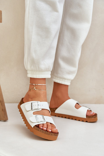 Klasiska modeļa Sieviešu Čības Big Star LL274480 baltas krāsas 2