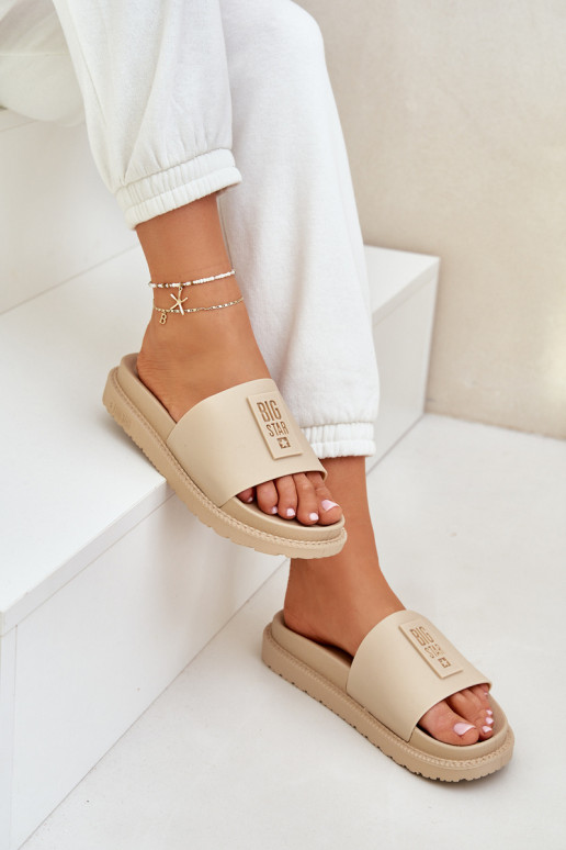 sieviešu čības Big Star LL274A210 smilšu krāsas